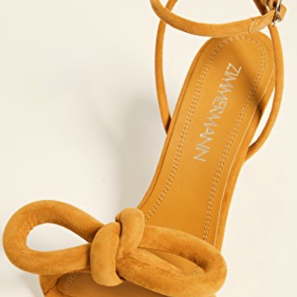 🔅host pick🔅ZIMMERMANN sculptural bow Heeled Sandals size 38 - Picture 3 of 10